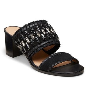 Like new, Jack Rogers Sandal in black, size 7,  block heel with bling!